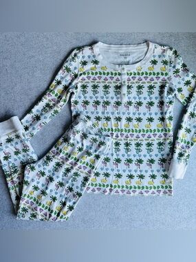Roller Rabbit Kids Palm Beach Monkey Print Pajamas Size 10Y